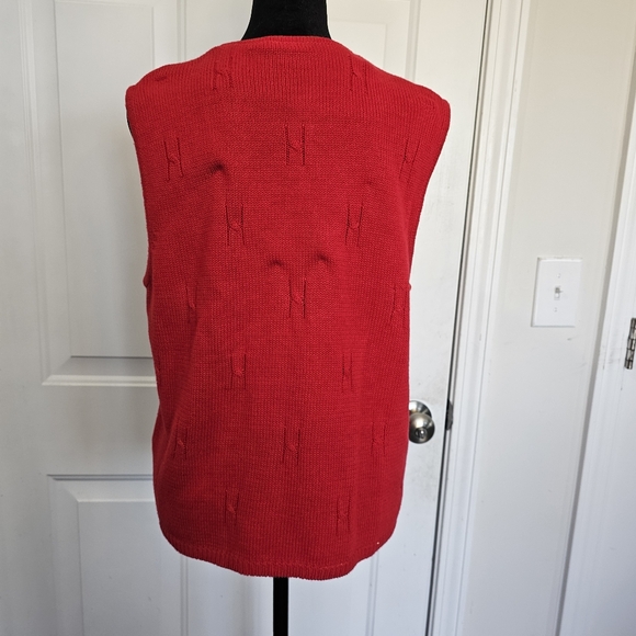 Marisa Christina Red Sweater Vest with Scottie Dog Design Size Small - Picture 10 of 14